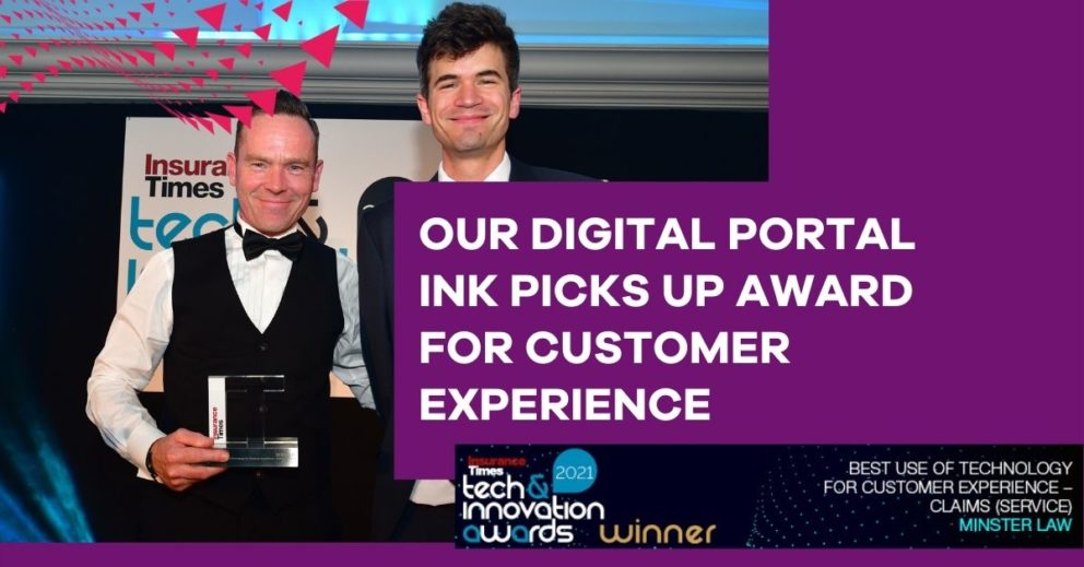 Minster Law’s digital portal INK picks up award for Customer Experience