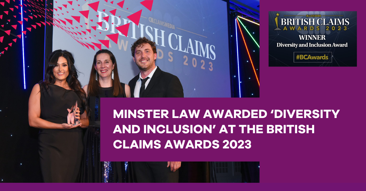 Minster Law awarded ‘Diversity and Inclusion’ at the British Claims